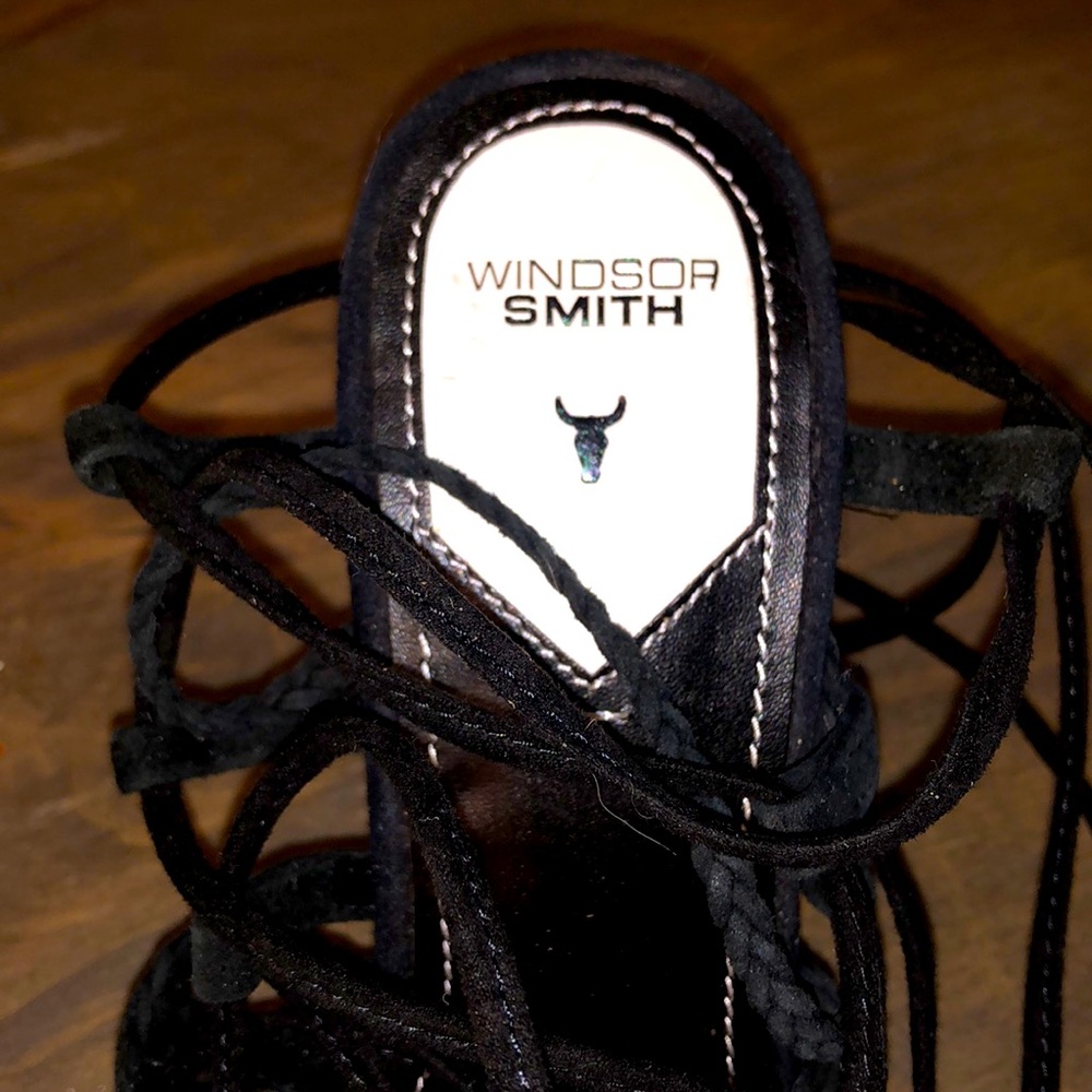 Windsor Smith black strappy heels